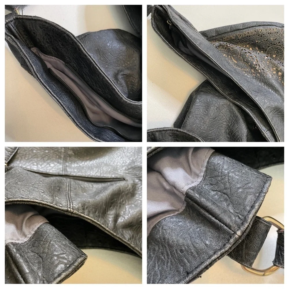 Big Buddha vegan leather hobo bag
